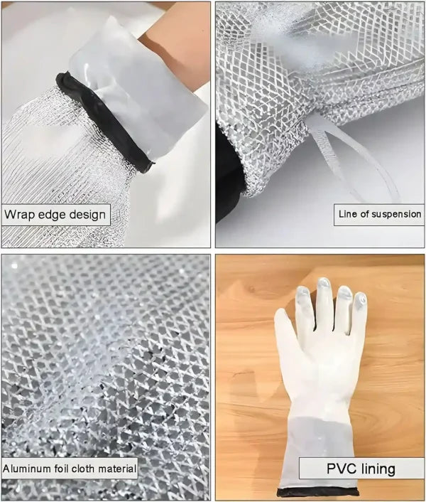 Multipurpose Wire Dishwashing Gloves Pair